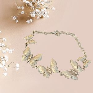 Sterling silver butterfly bracelet